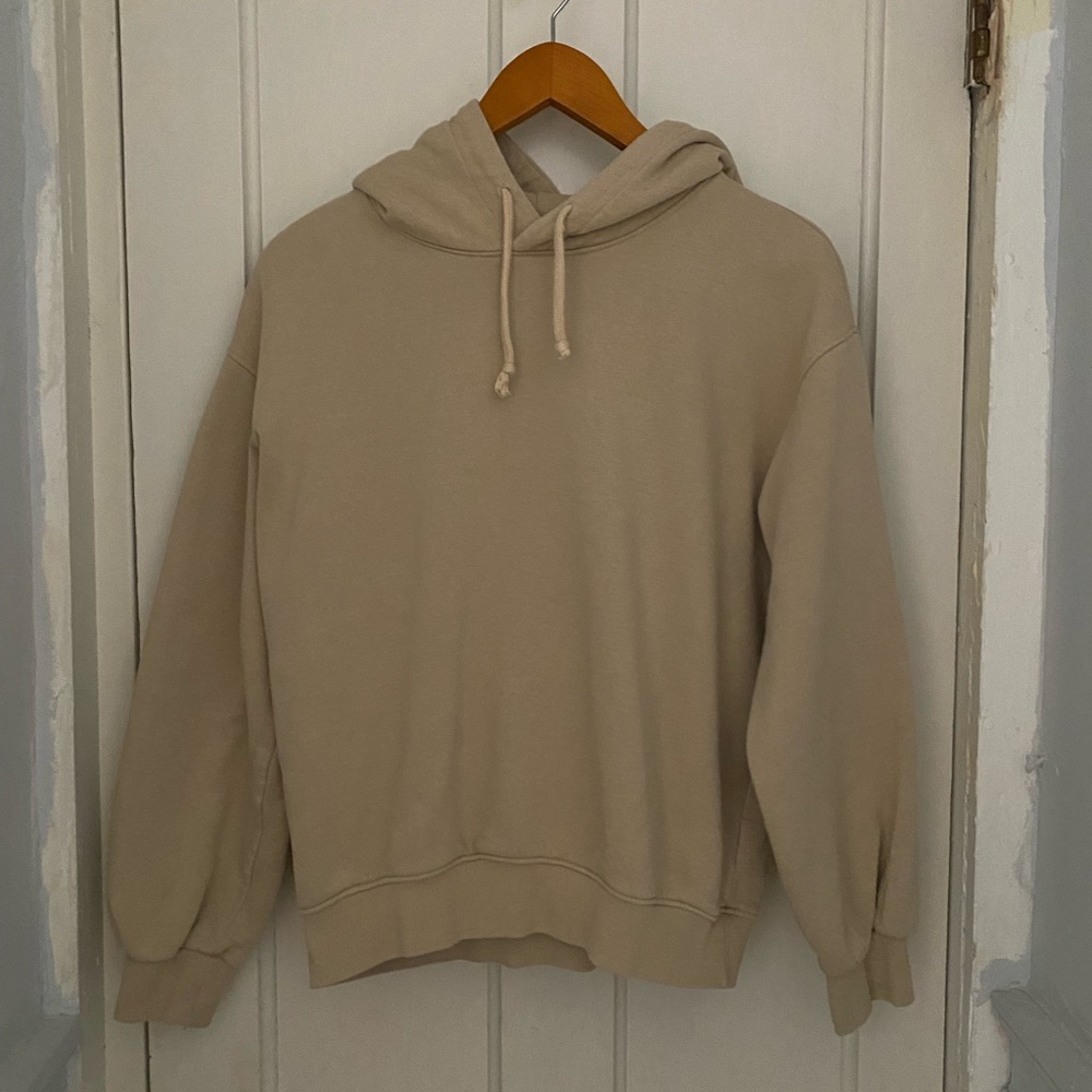 H&M Beige Hoodie — Small